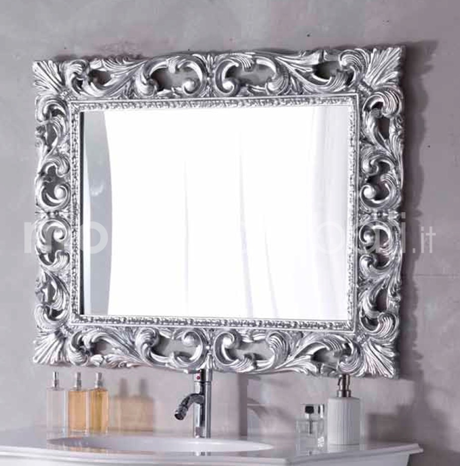 Specchio Barocco in Cristallo fuso e Argento - Le originali solo su  MobiliBombati.it