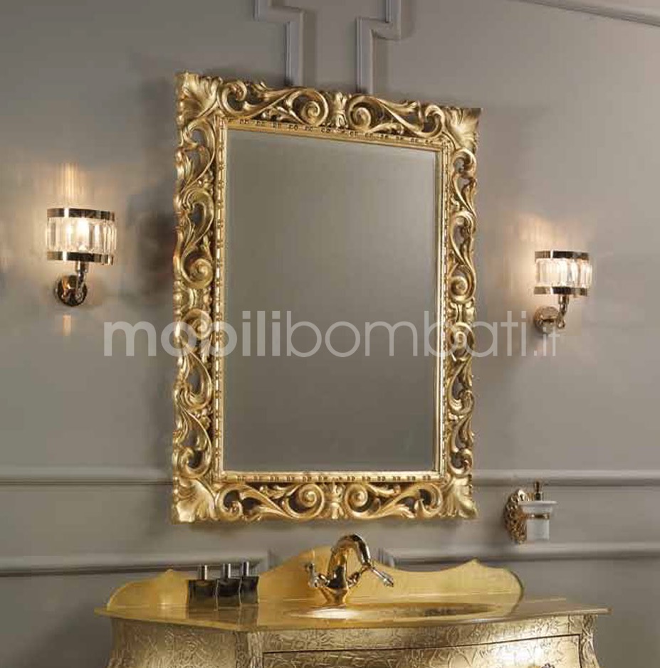 Specchio Barocco Foglia Oro / Argento - Solo su MobiliBombati.it