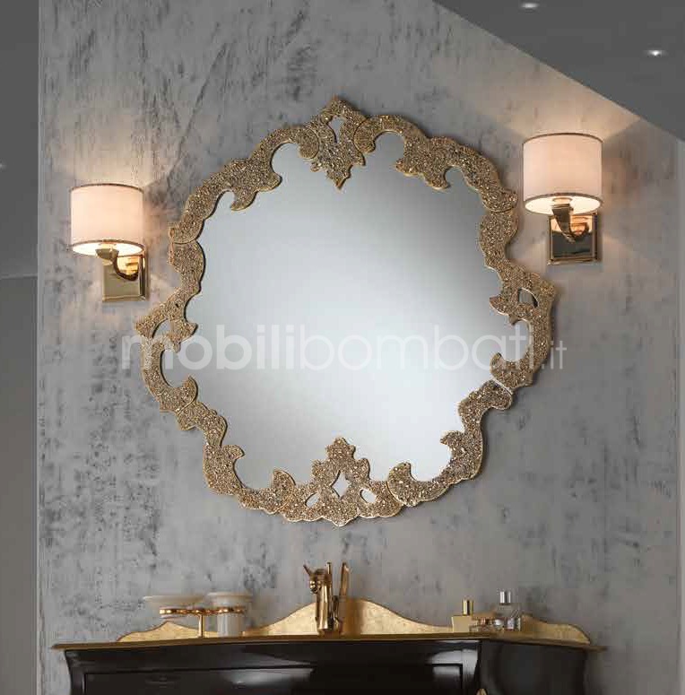 Specchio Cristallo per Bagno in Oro - Qualità top su MobiliBombati.it